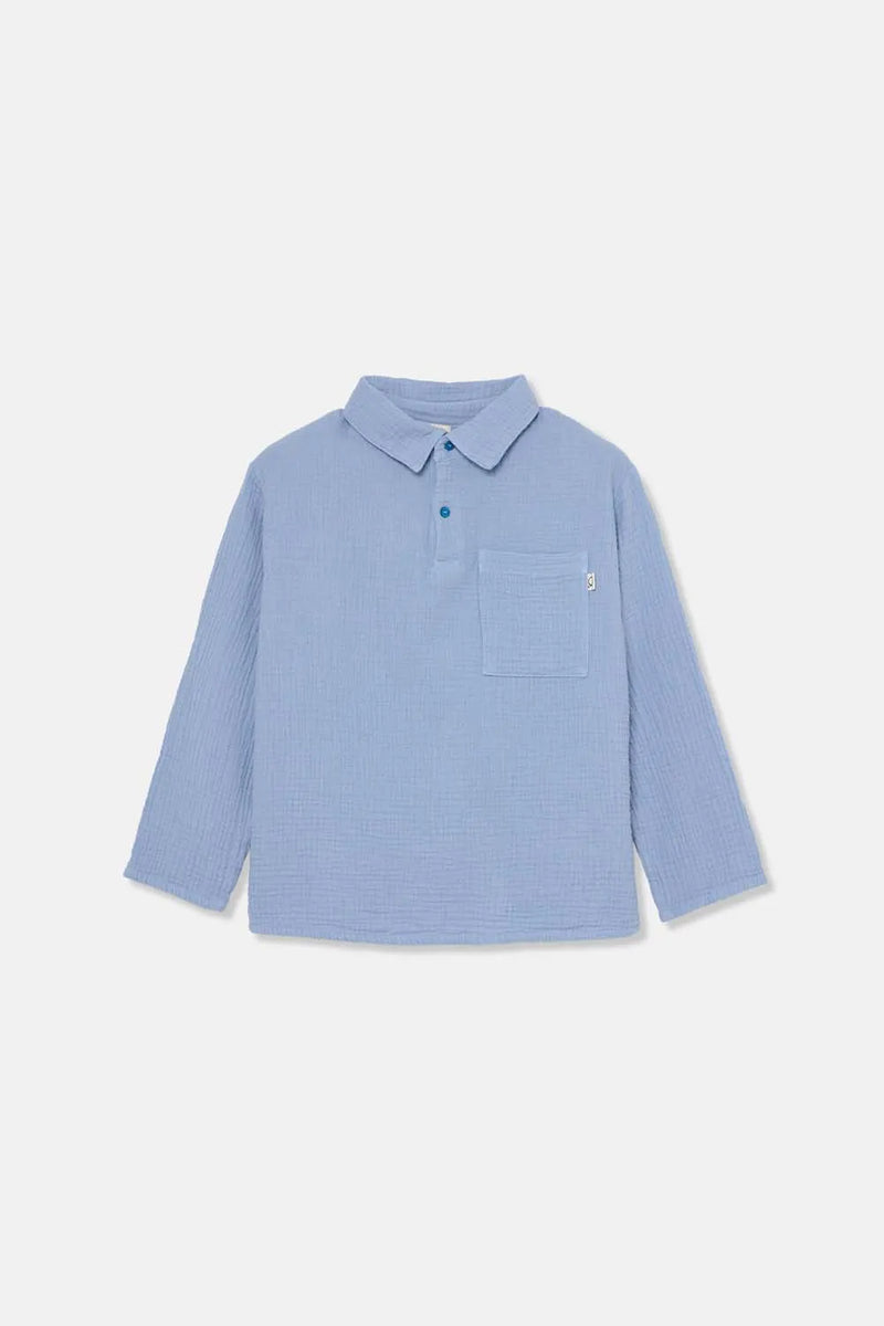 Textured Kids Shirt | Soft Blue