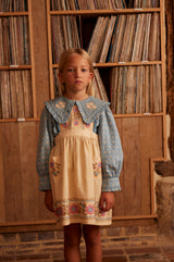 Ursina Embroidered Pinafore | Cashew