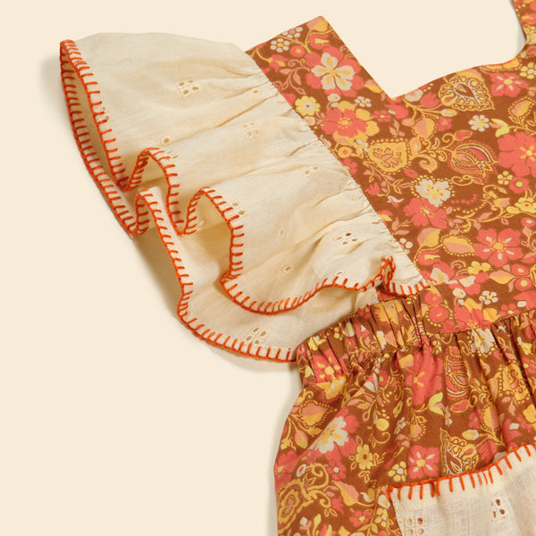 Ursina Frill Pinafore | Autumn Harvest Floral