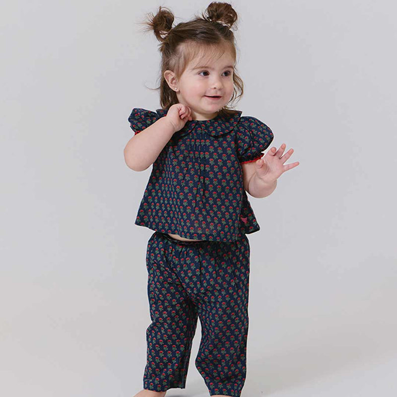 Baby Girls Dawson 2-Piece Set | Navy Carnation