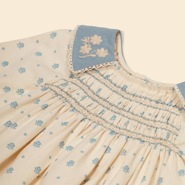 Willow Smock Shift Dress | Meadow Calico Cashew