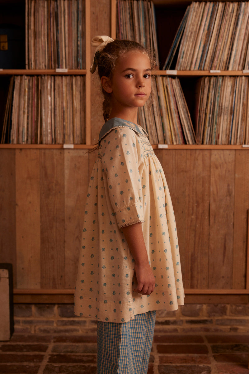 Willow Smock Shift Dress | Meadow Calico Cashew