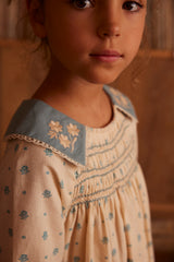 Willow Smock Shift Dress | Meadow Calico Cashew