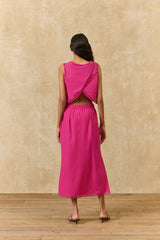 Women's Midi Skirt Amarante | Fuchsia