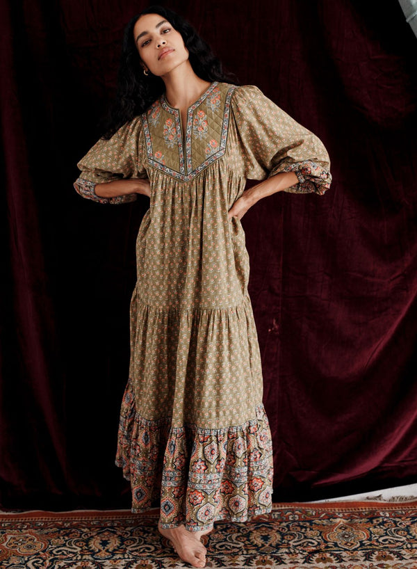 Dress Gypsy | Khaki Granada Meadow