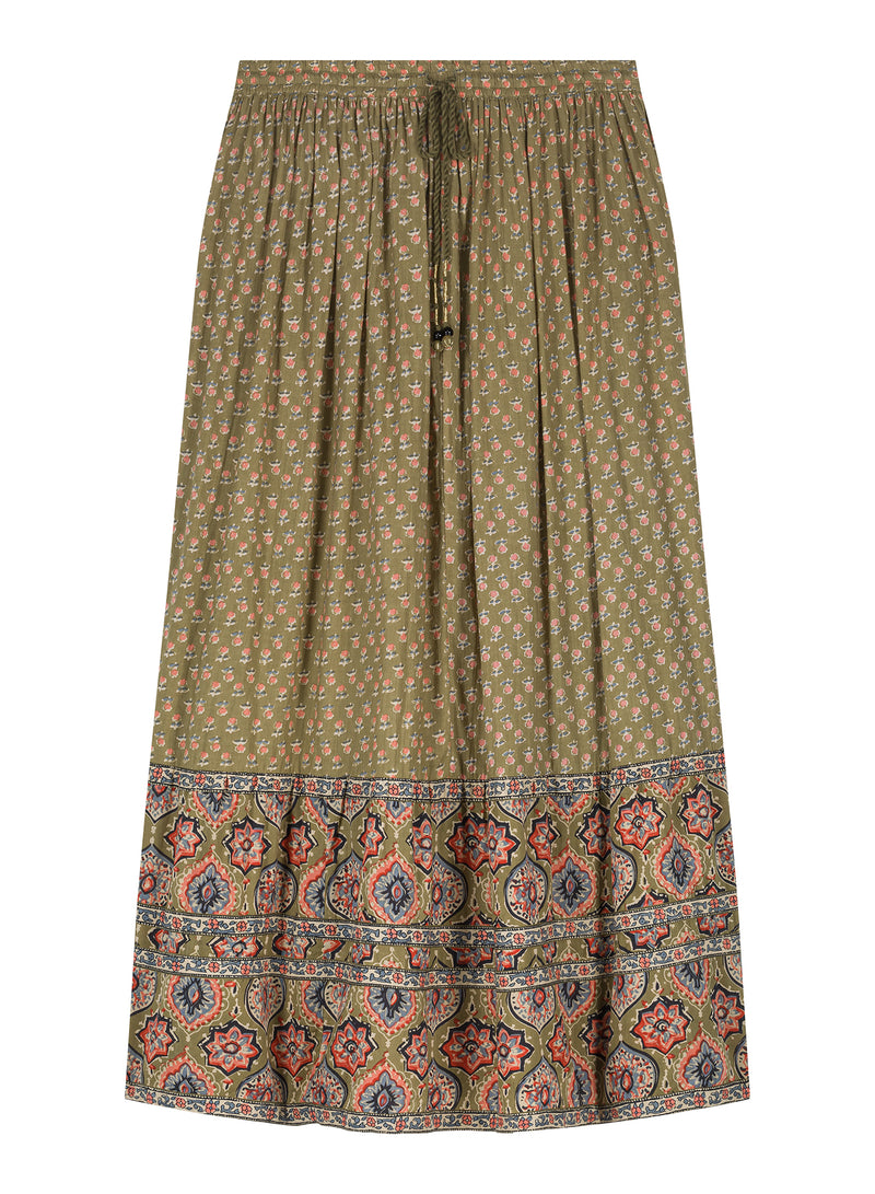 Skirt Irina | Khaki Granada Meadow