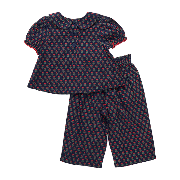 Baby Girls Dawson 2-Piece Set | Navy Carnation