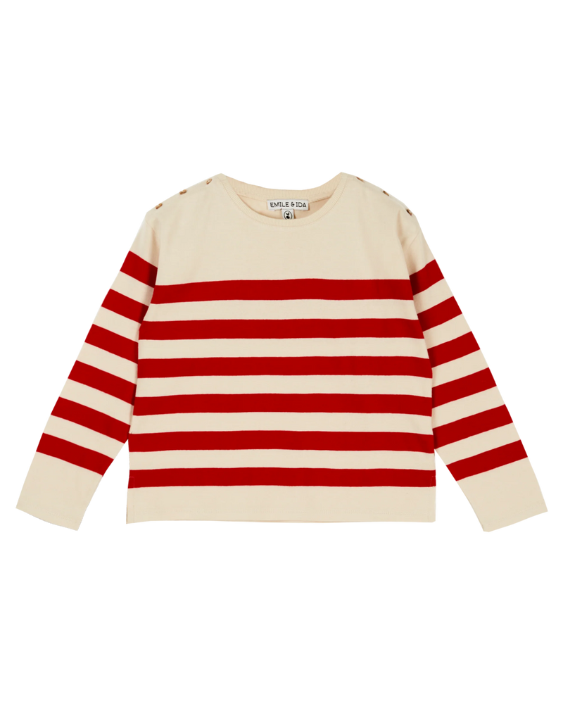 Marine Stripe Shirt | Red