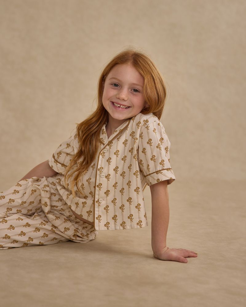 Woven Pajama Set | Golden Bloom