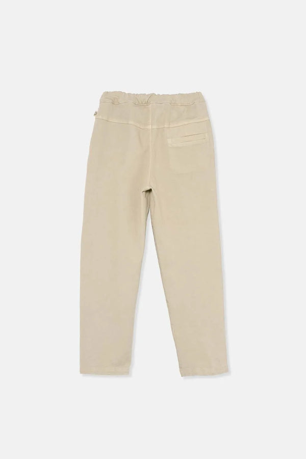 Brushed Twill Kids Pants | Stone