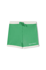 Mini Stripe Rib Surf Short | Parrot Green