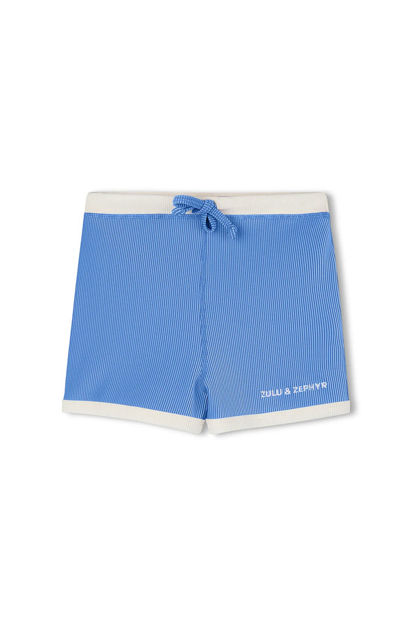 Mini Stripe Rib Surf Short | Sky