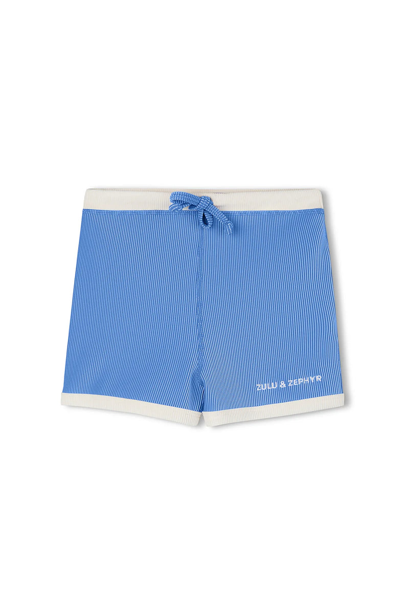 Mini Stripe Rib Surf Short | Sky