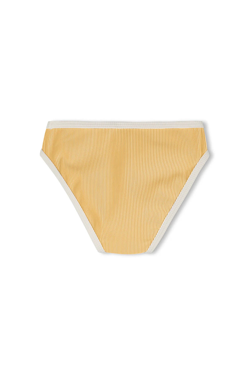Mini Stripe Rib Scoop Bikini Top  & Bottom | Marigold