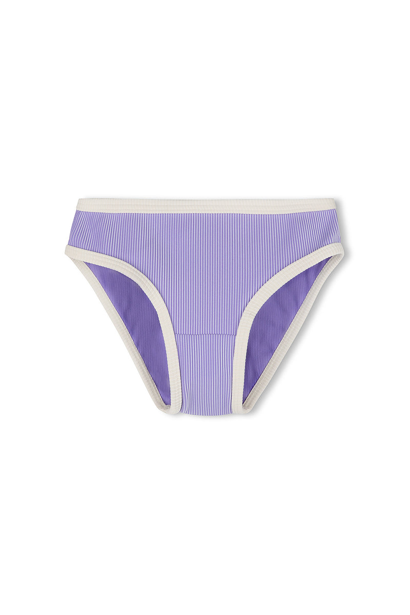 Mini Rib Scoop Bikini | Grape