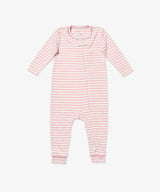 Ziggy Zip Romper | Dusty Rose Mini Stripe