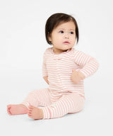 Ziggy Zip Romper | Dusty Rose Mini Stripe
