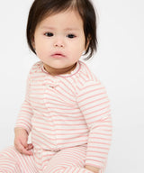 Ziggy Zip Romper | Dusty Rose Mini Stripe