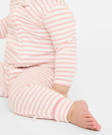 Ziggy Zip Romper | Dusty Rose Mini Stripe