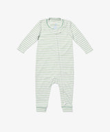 Ziggy Zip Romper | Dusty Seafoam Mini Stripe