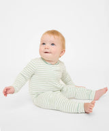 Ziggy Zip Romper | Dusty Seafoam Mini Stripe