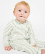 Ziggy Zip Romper | Dusty Seafoam Mini Stripe