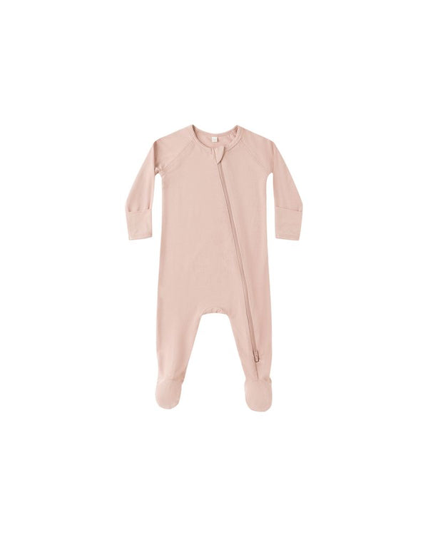Bamboo Zip Footie | Rose