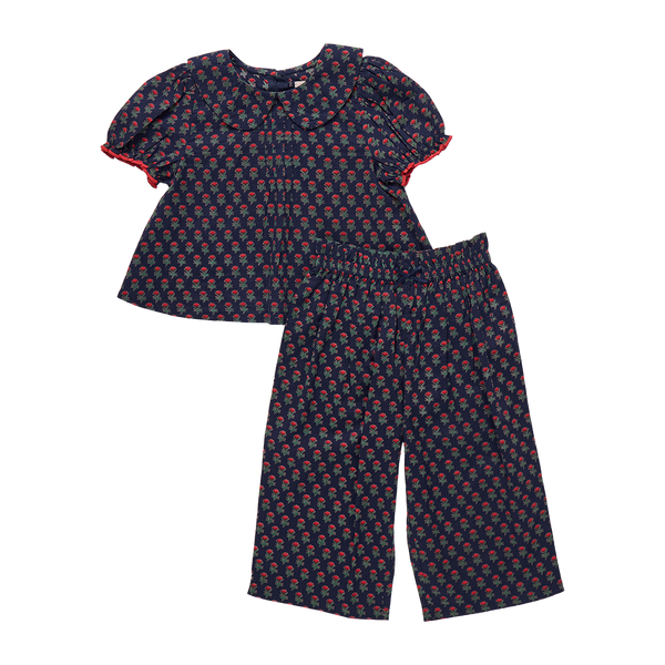 Baby Girls Dawson 2-Piece Set | Navy Carnation
