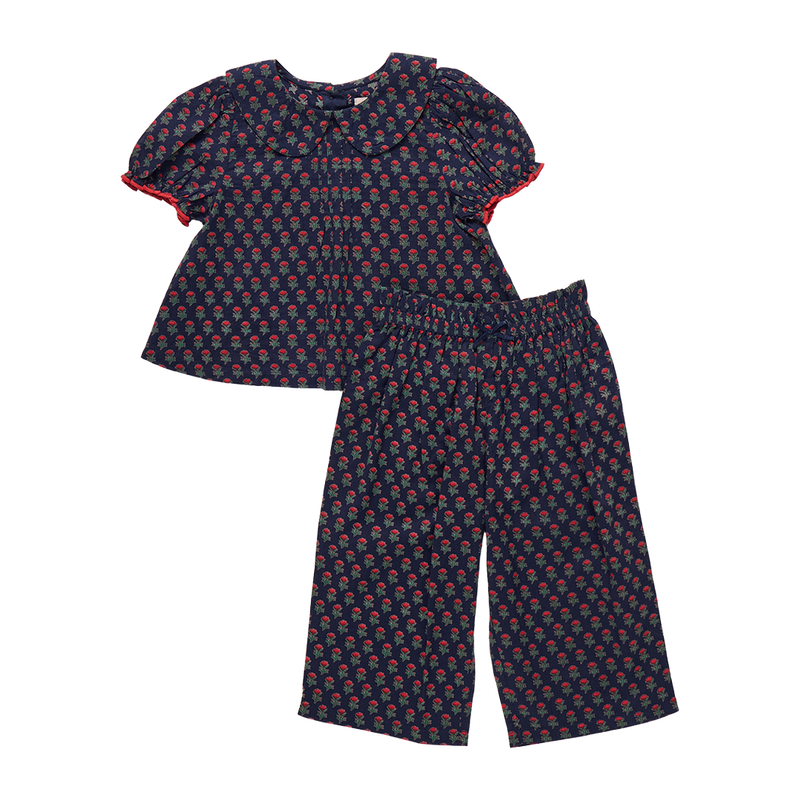 Baby Girls Dawson 2-Piece Set | Navy Carnation