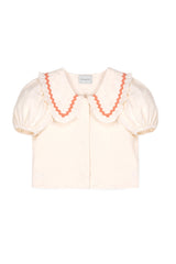 Althea Muslin Blouse | Muslin Ecru / Salmon