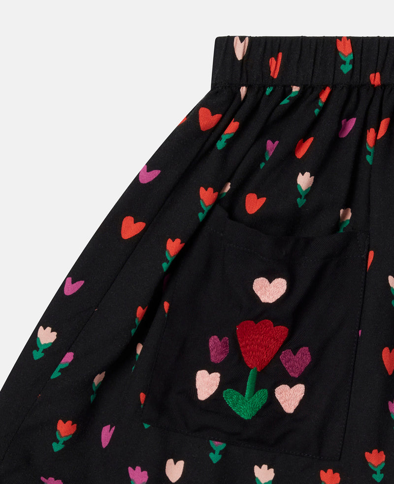 Tulip Print Skater Skirt