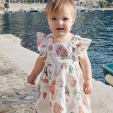 Baby Girls Liv Dress Set | Watercolor Shells