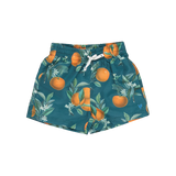 Baby Boys Swim trunk | Green Botanical Oranges
