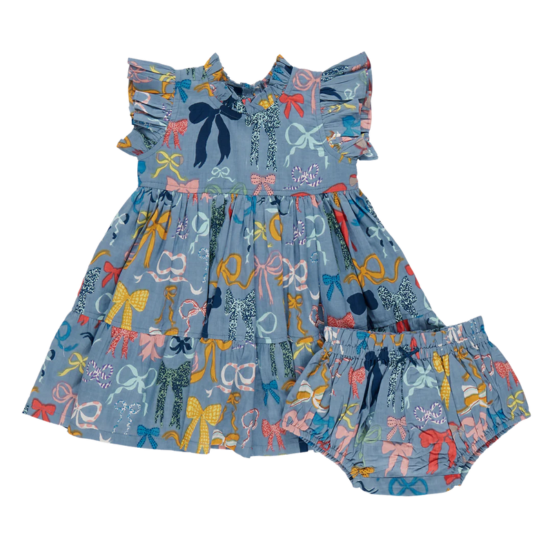 Baby Girls Jennifer Dress Set | Bows on Bows