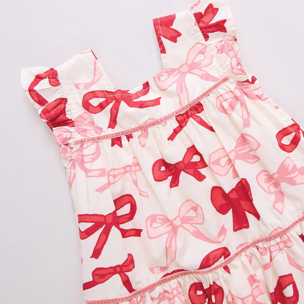 Girls Camelia Dress | Valentines Bows