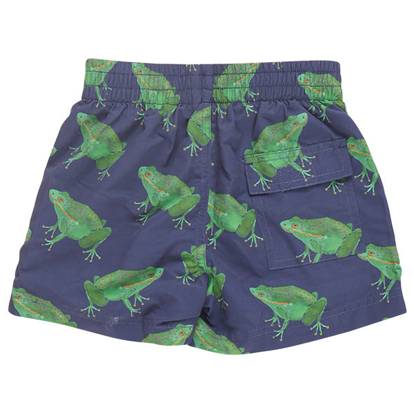 Boys Swim Trunk | Navy Frogs