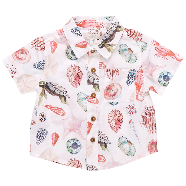 Boys Jack Shirt | Watercolor Shells