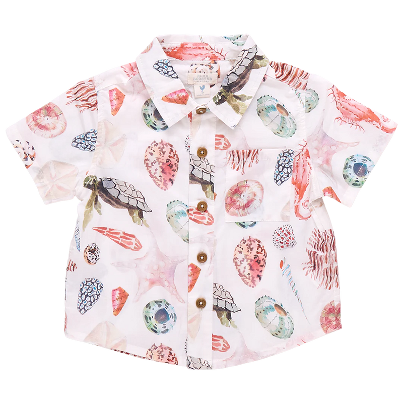 Boys Jack Shirt | Watercolor Shells