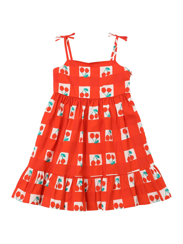 Cherry Print Gingham Dress