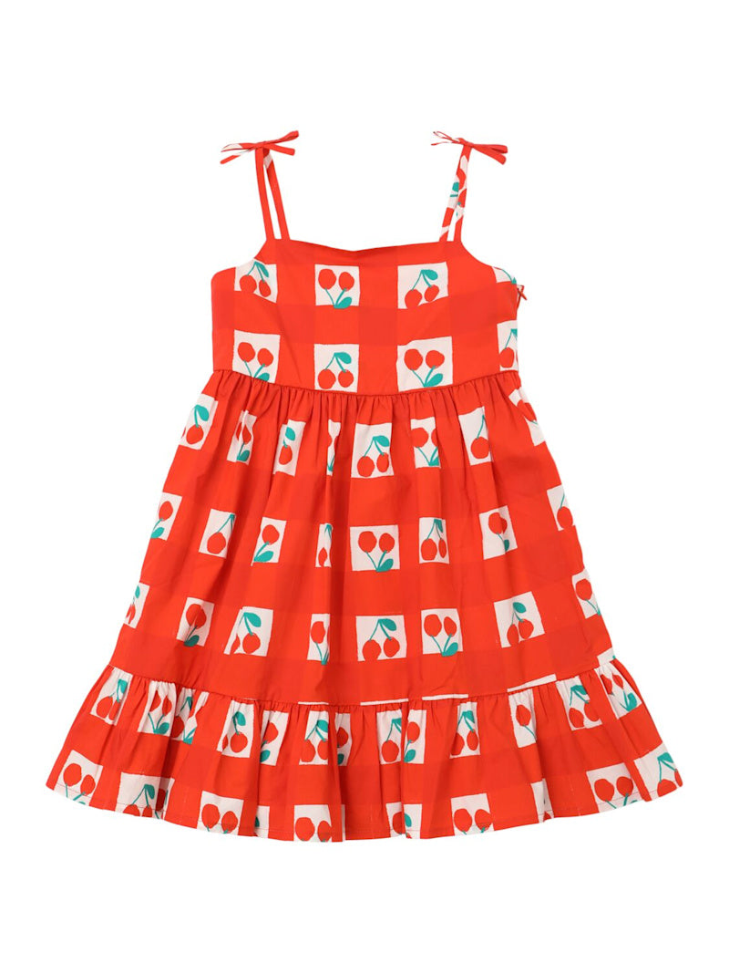 Cherry Print Gingham Dress