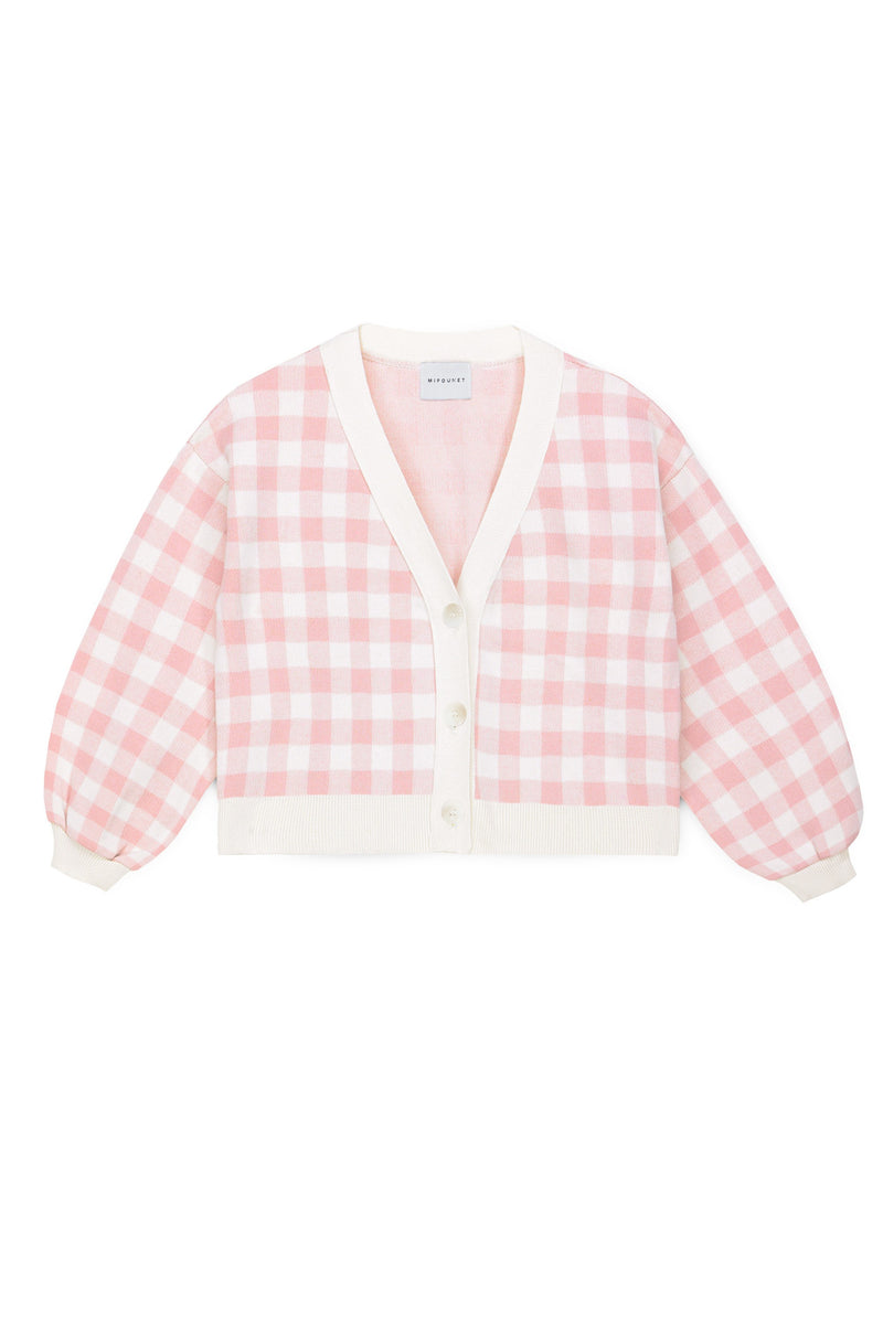 Carlota Cardigan | Ecru Light Coral