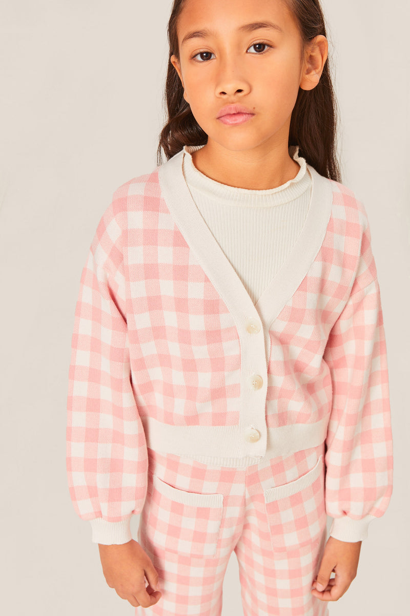 Carlota Cardigan | Ecru Light Coral