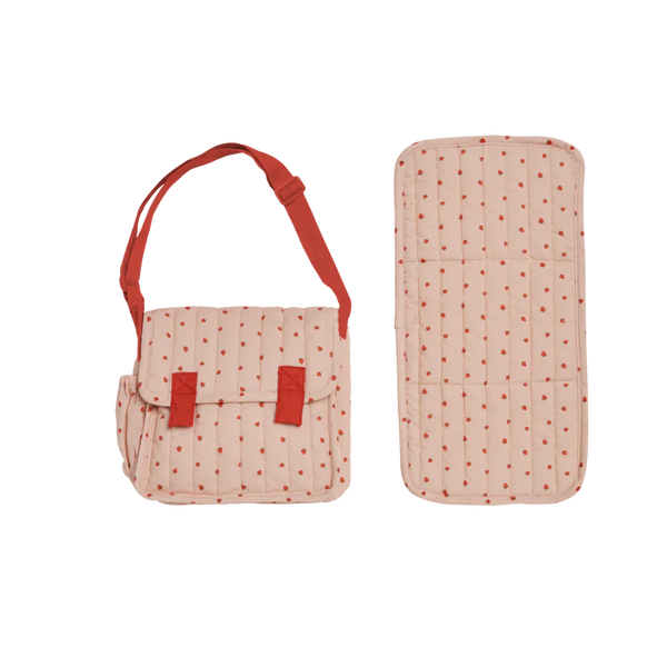 Carrie Convertible Changing Bag & Mat | Strawberry