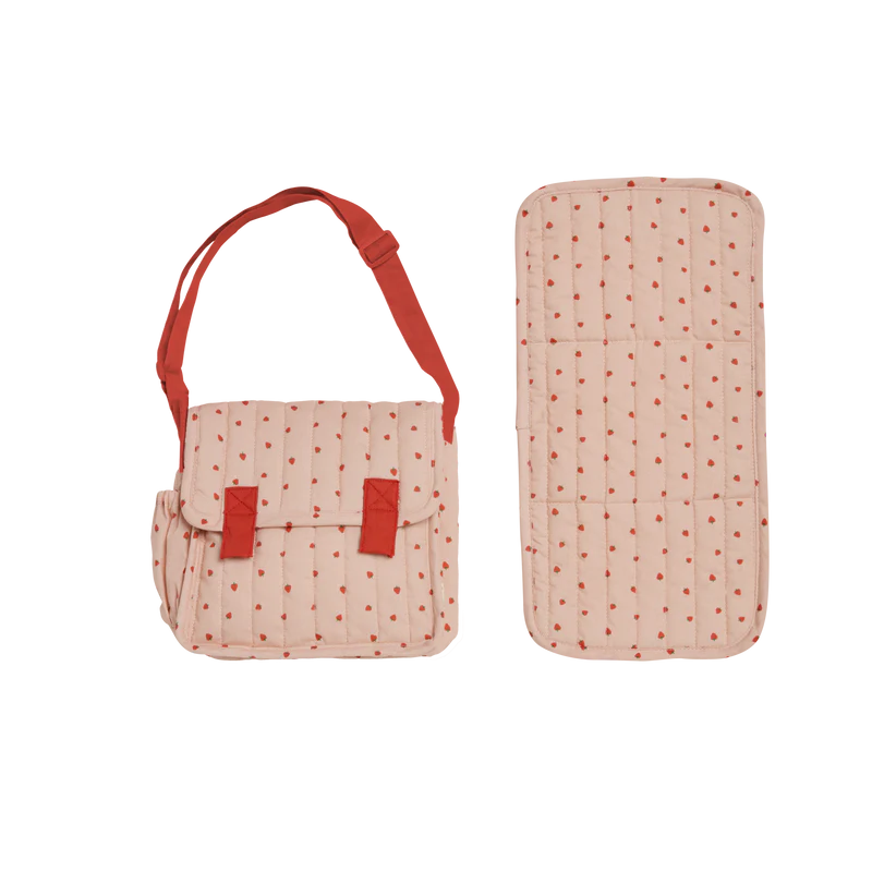 Carrie Convertible Changing Bag & Mat | Strawberry