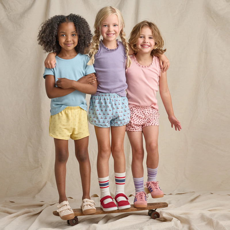 Joy Ruffle Rib Tank | Purple | Marigold Modern Kids