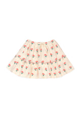 Coraline Smock Skirt | Ecru / Coral