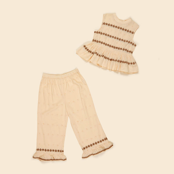 Wini Trouser Set | Milk Broderie