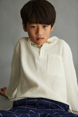 Textured Kids Shirt | Ivory