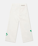 Girl Gabardine Pants with Flower Graphic