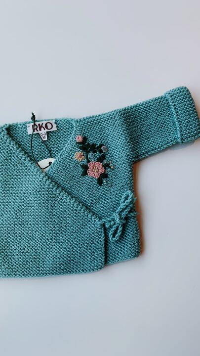 Embroidered Envelope Cardigan and Bloomer Set | Pistachio Green